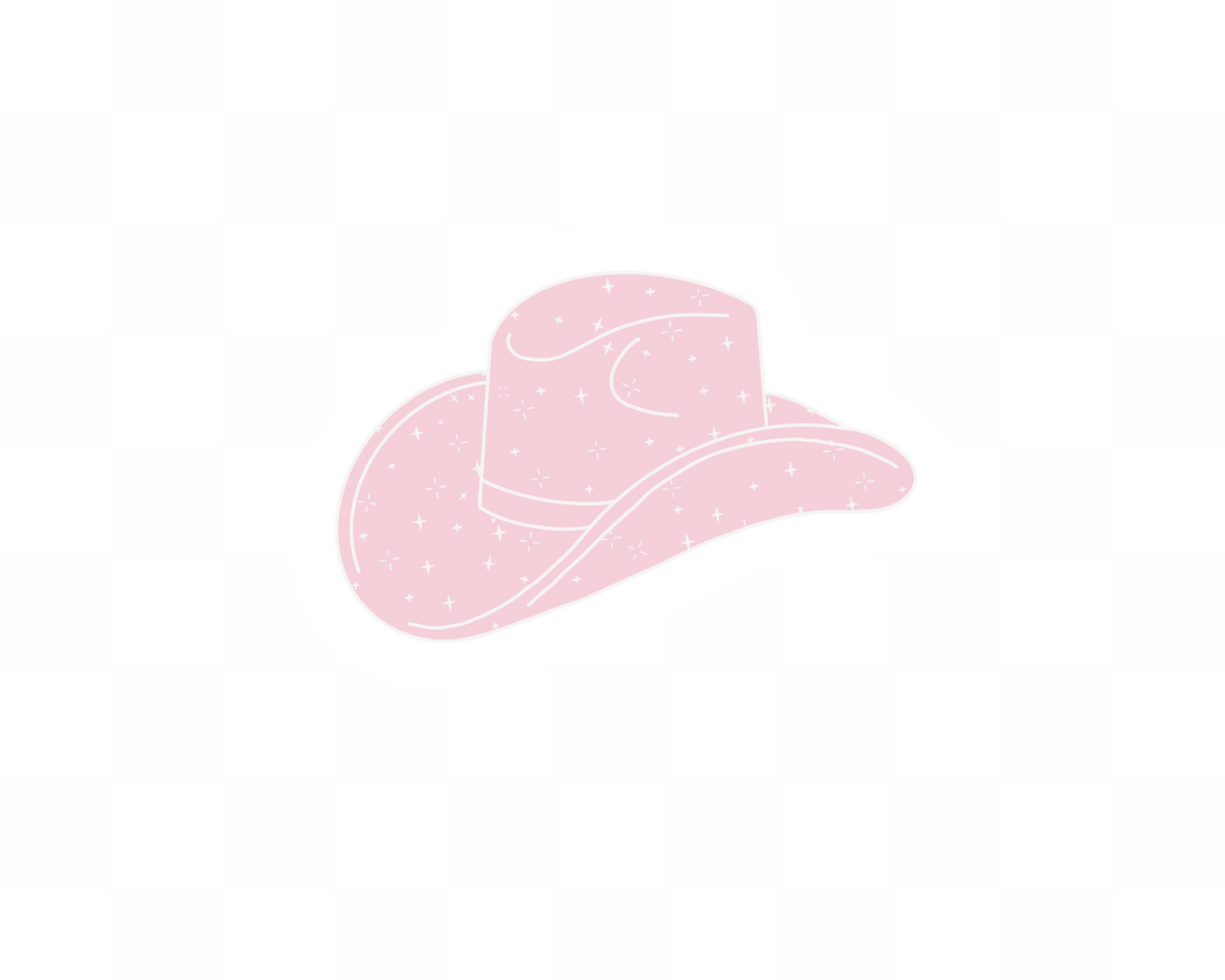 Pink Lace Cowboy Hat Cowboy Sticker