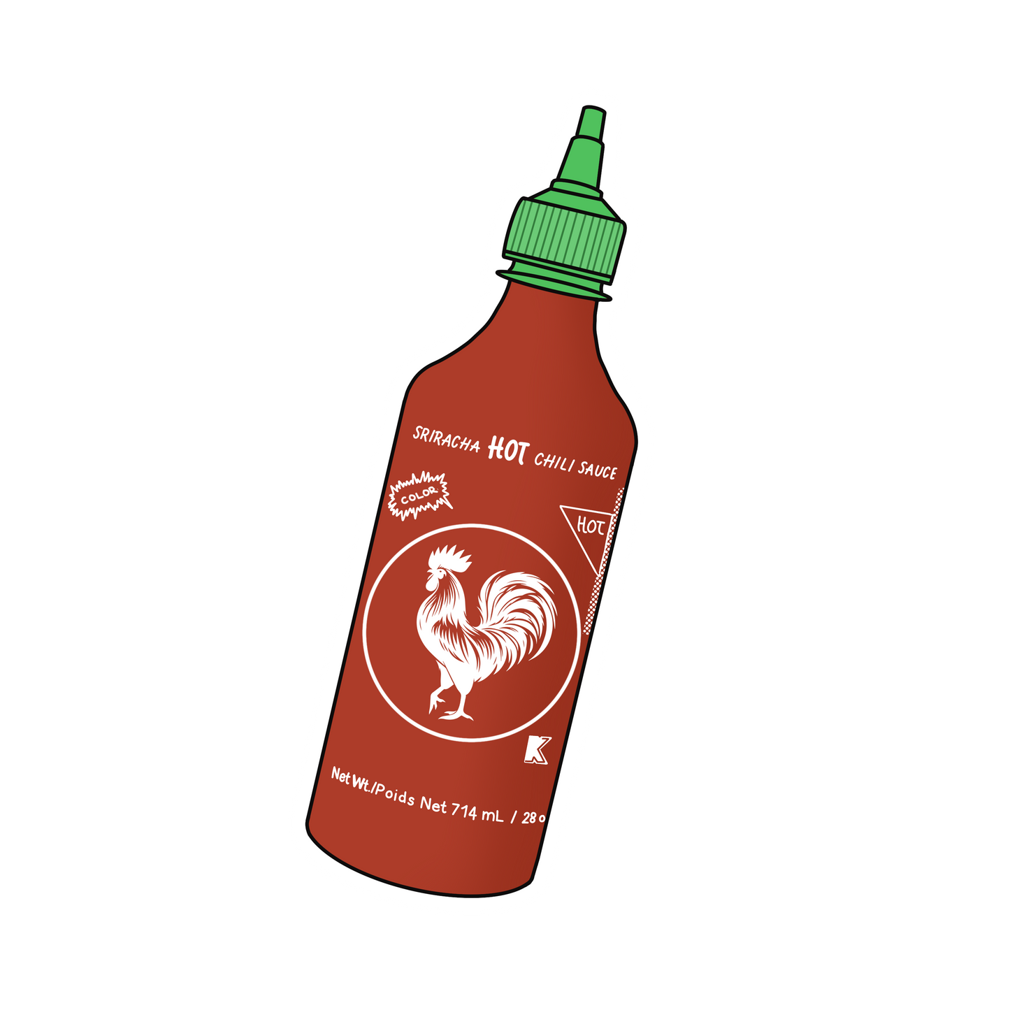 Sriracha Hot Sauce Bottle