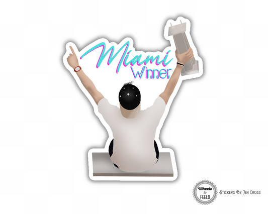 Miami GP Winner Trophy Sticker