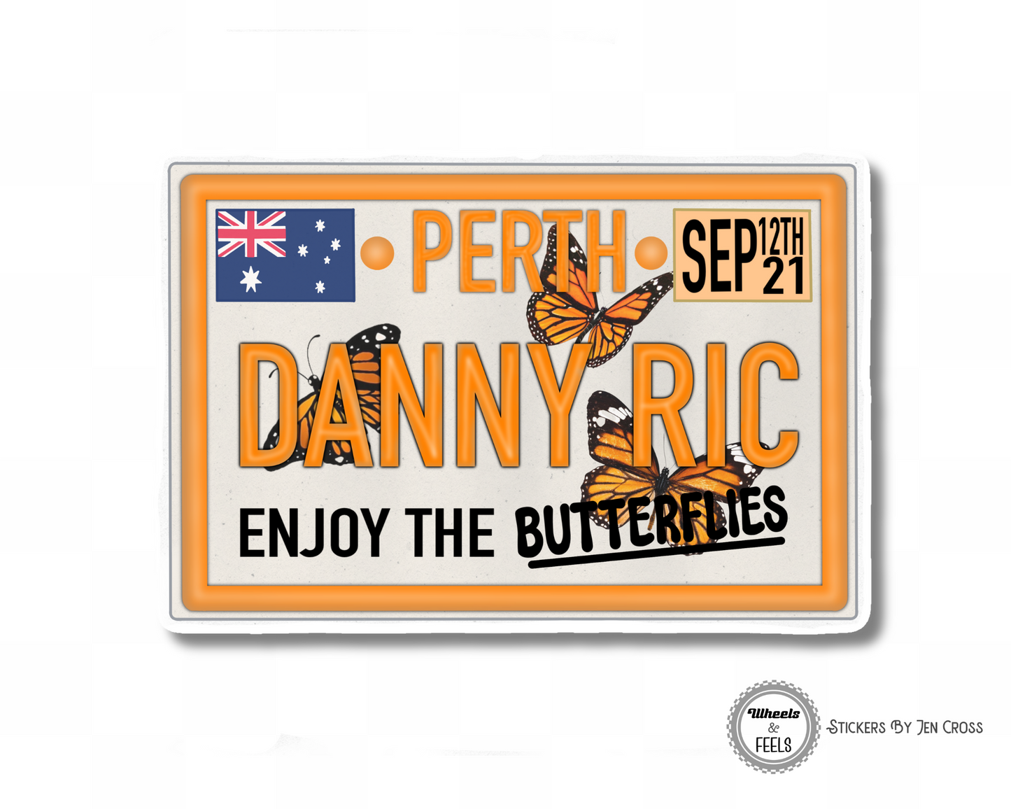 Danny Ric Australian Licence Plate Sticker