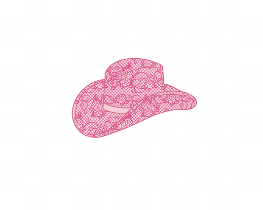 Pink Cowboy Hat Cowboy Sticker