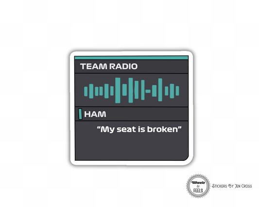 HAM Radio Seat Broken Sticker