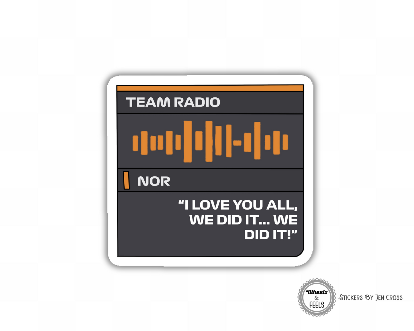 NOR Radio Love You All Sticker