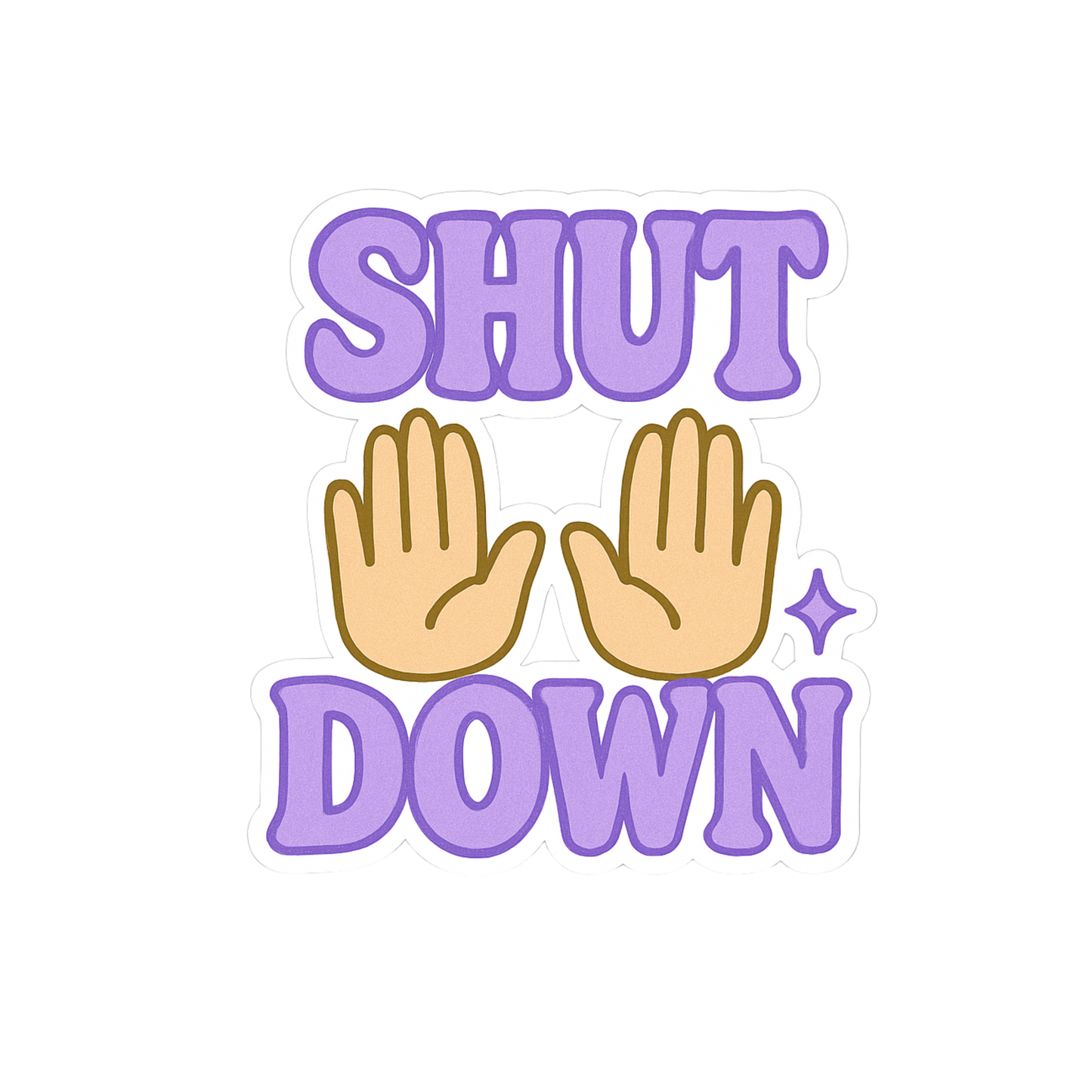 Shut Down Sticker