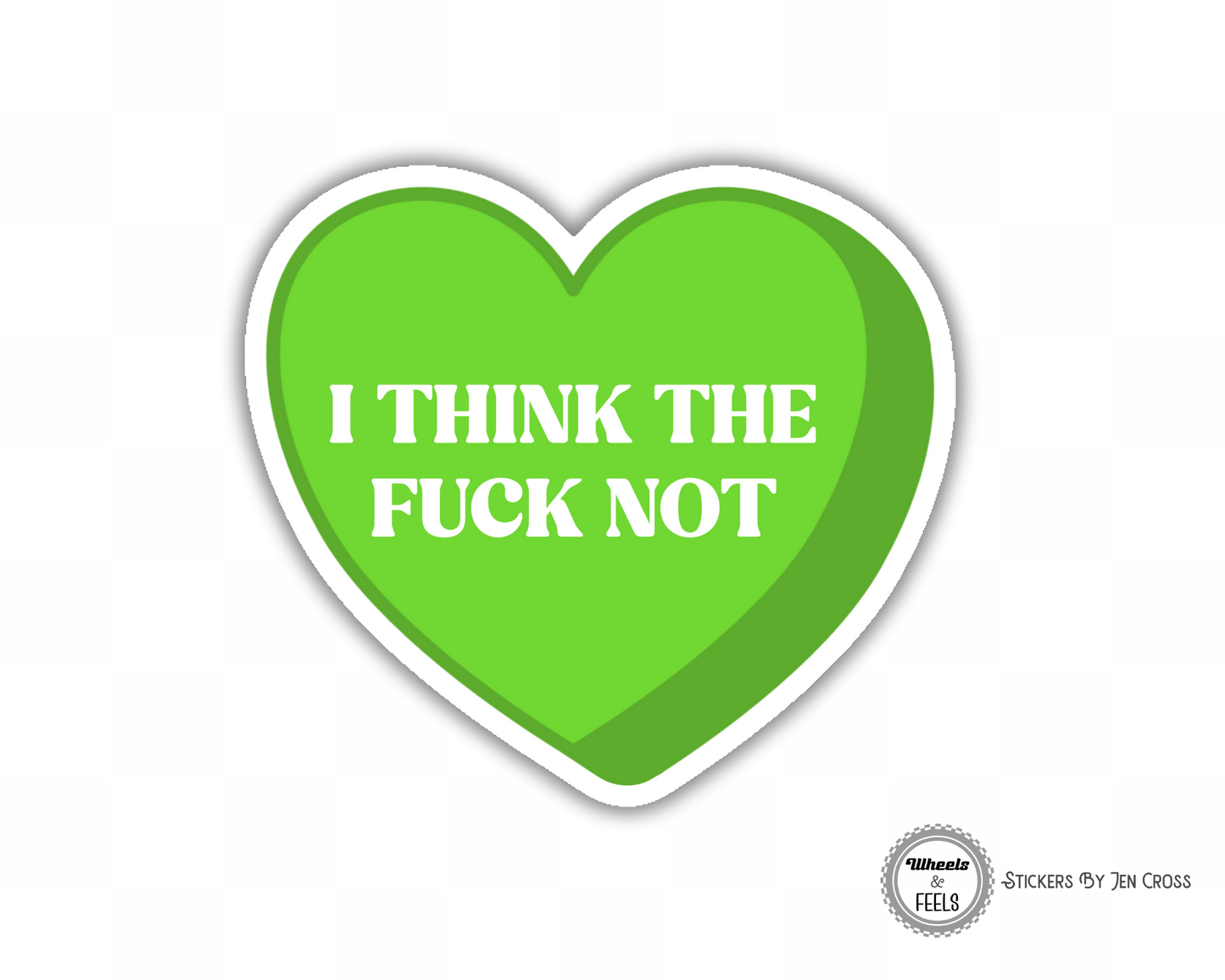 Candy Heart Adult Sassy Saying Stickers