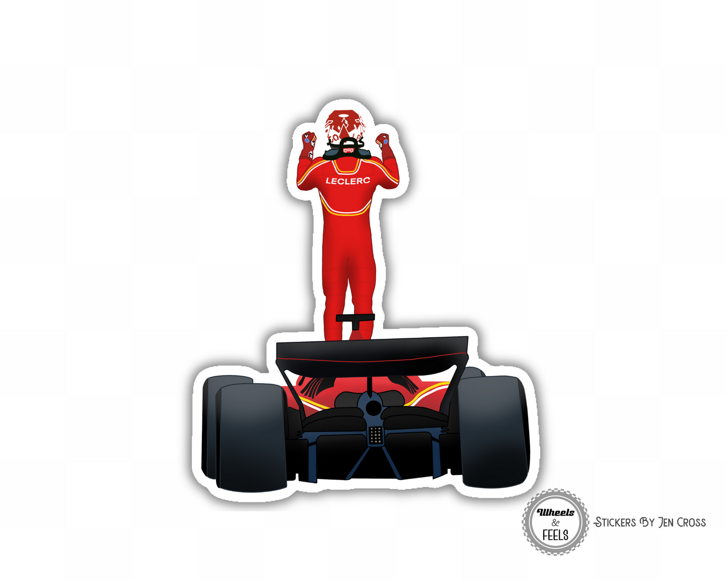 Charles Monaco Car Fist Pump Celebration Sticker