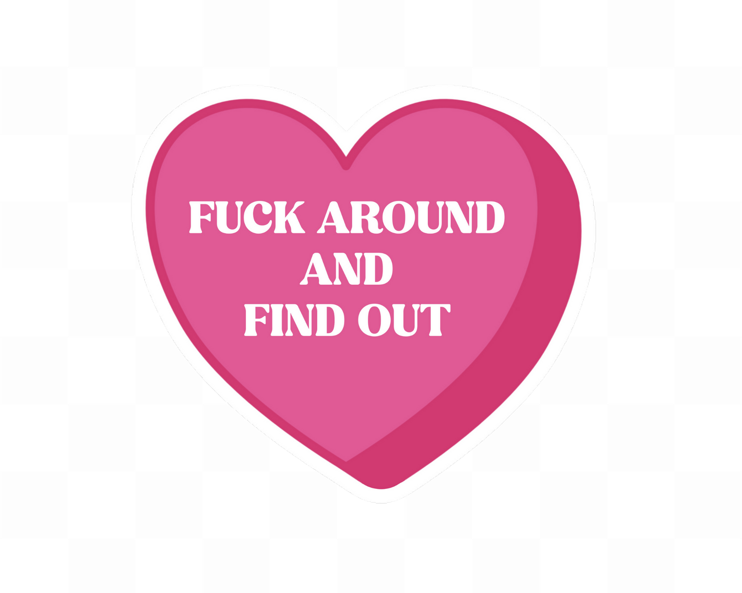 Candy Heart Adult Sassy Saying Stickers