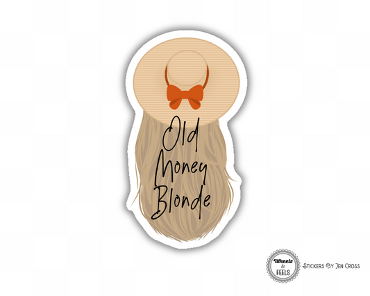 Old Money Blonde Sticker