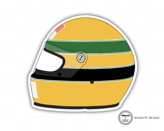 Senna Inspired Crash Helmet Sticker