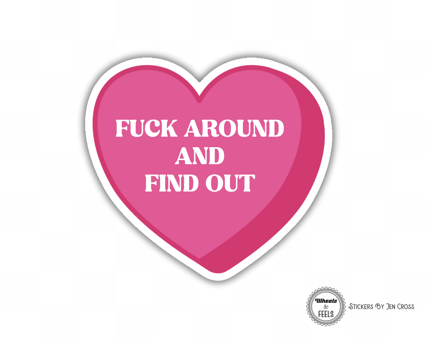 Candy Heart Adult Sassy Saying Stickers