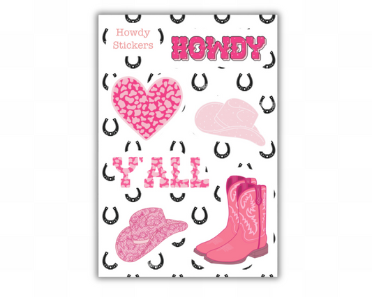 Howdy Sticker Collection Sheet