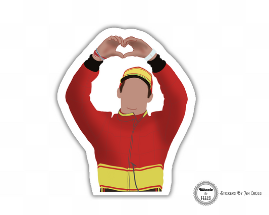 Heart Hands Charles Sticker