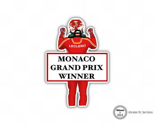 Monaco GP Winner Double Fist Pump Sticker