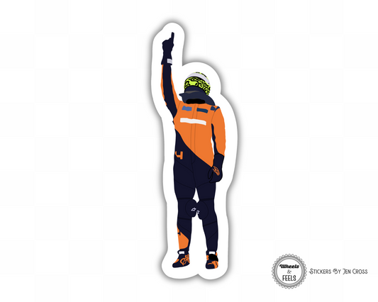 Lando Miami Winner Point Up Celebration Sticker