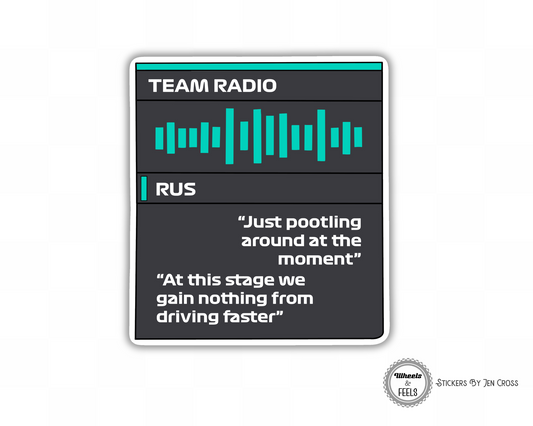 RUS Radio Just Pootling Around Sticker