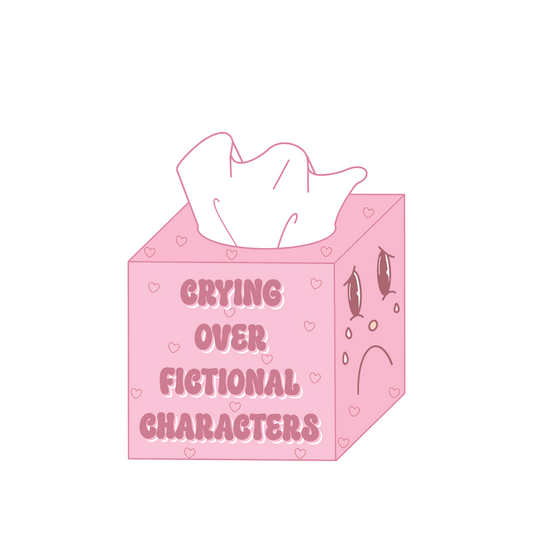 Crying Over Fictional Characters Sticker
