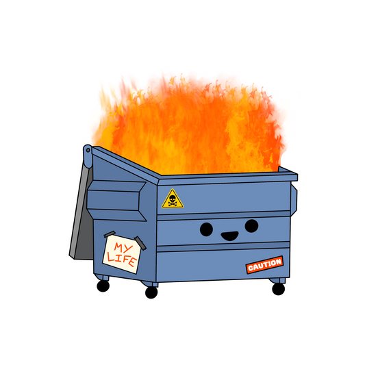 Dumpster Fire Sticker