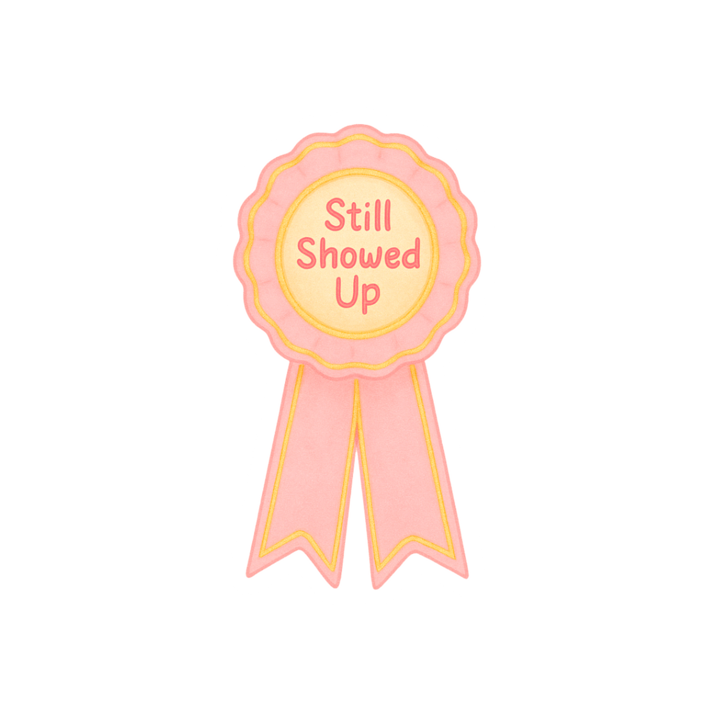 Ribbon Doing My Best; Still Showed Up Sticker