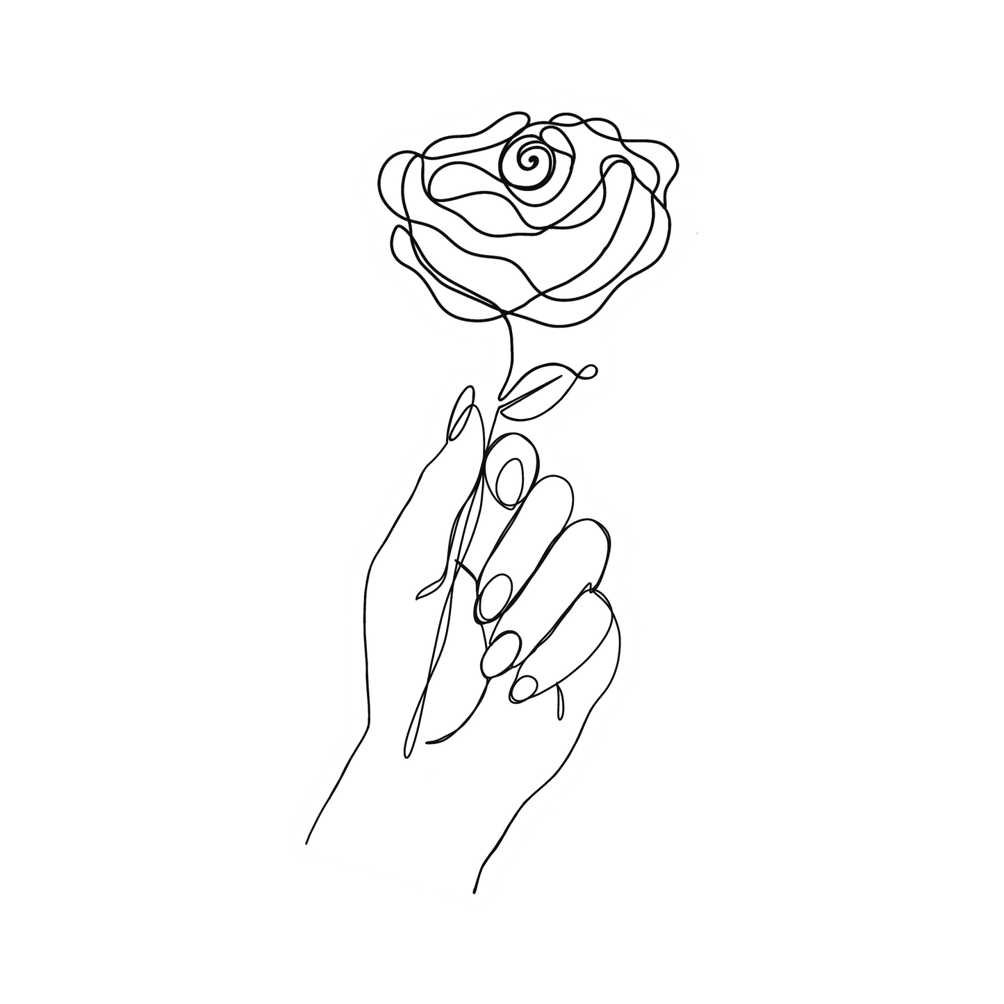 Single Line Rose