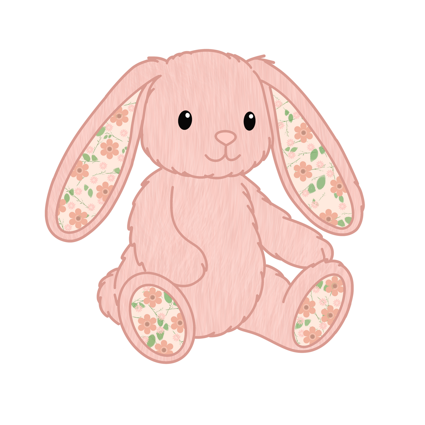 Jellycat Inspired Floral Rabbit Sticker