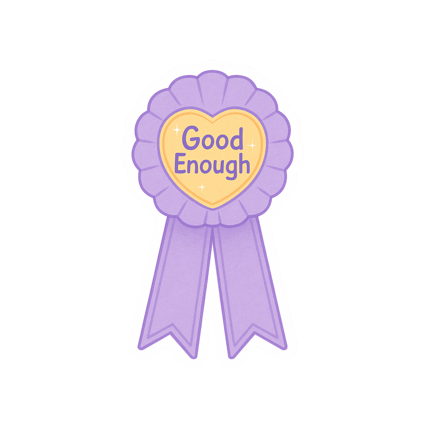 Ribbon Doing My Best; Still Showed Up Sticker